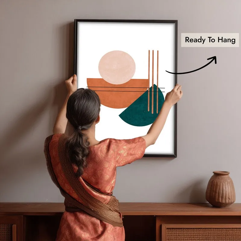 Linear Pulse Canvas Wall Painting With Black Frame media 10