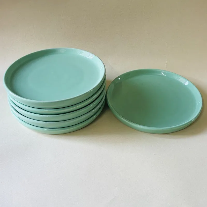 Ceramic Quarter Plate (Sage Green) - Set Of Four media 5