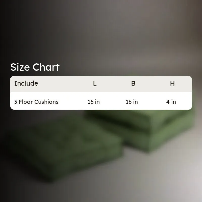 Tara Floor Cushion (Light Green) - Set Of Three media 8
