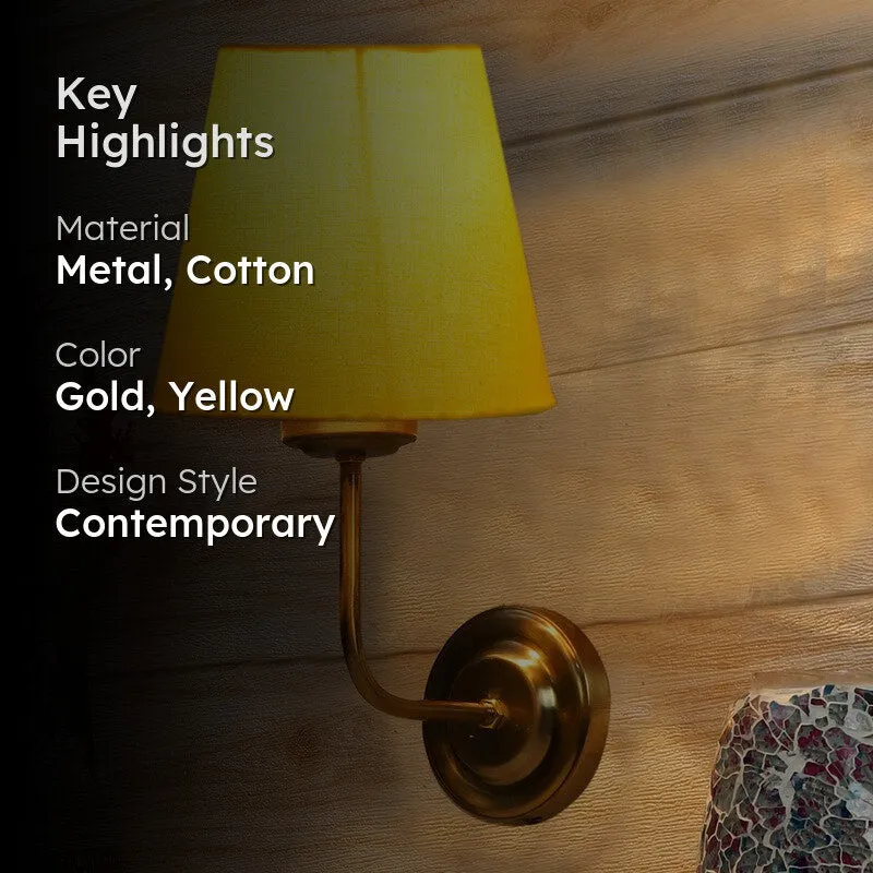 Lumoire Cone Metal Wall Lamp - Gold,Yellow media 2