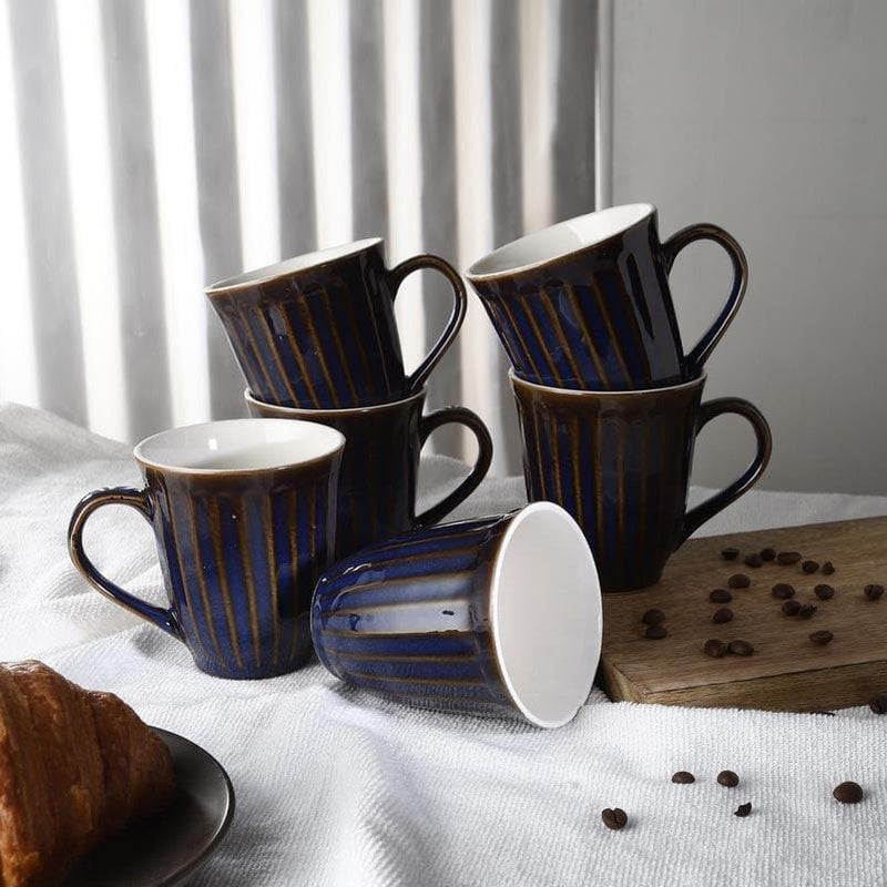 Nyctophile Ceramic Tea Cup (330 mL Each) - Set of Six