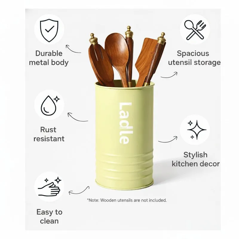 KitchenPlus Sturdy Cutlery Stand - Green media 5