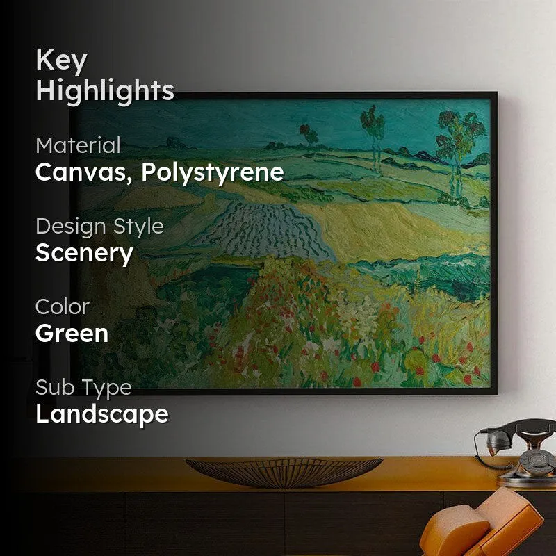 Garden Spring Canvas Wall Painting - Black Frame media 2