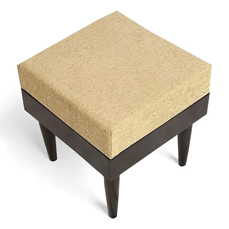 Kavro Sheesham Wooden Stools (Beige) - Set Of Two media 3