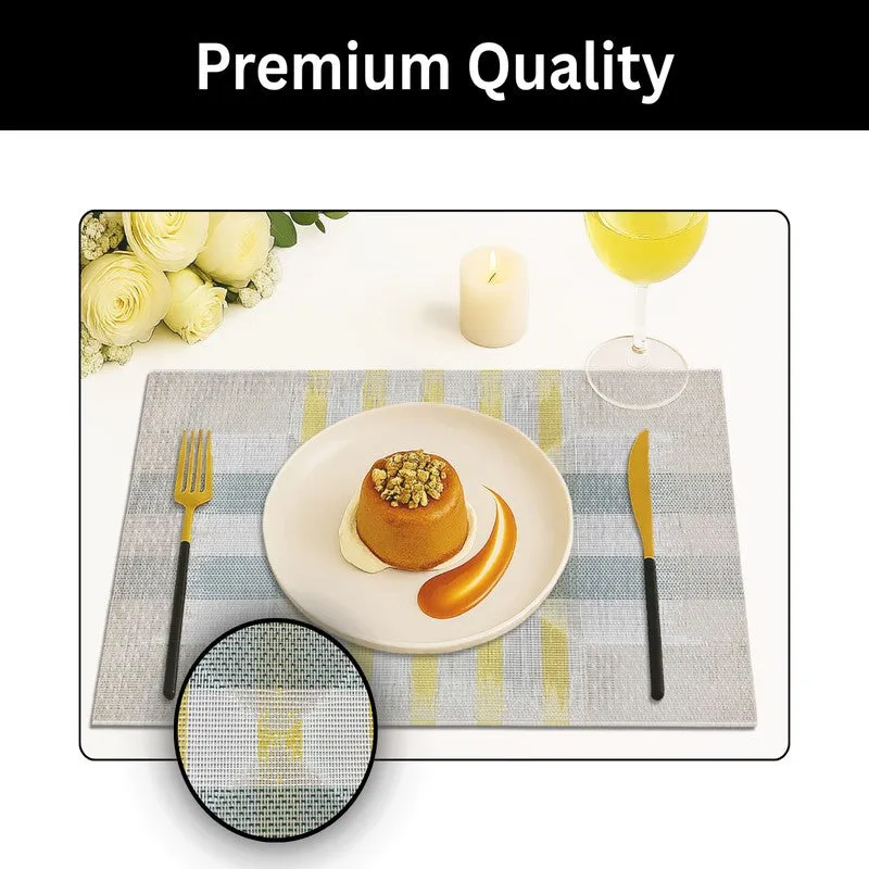 Orane Multicolor Rectangle PVC Table Mats - Set Of Four media 3