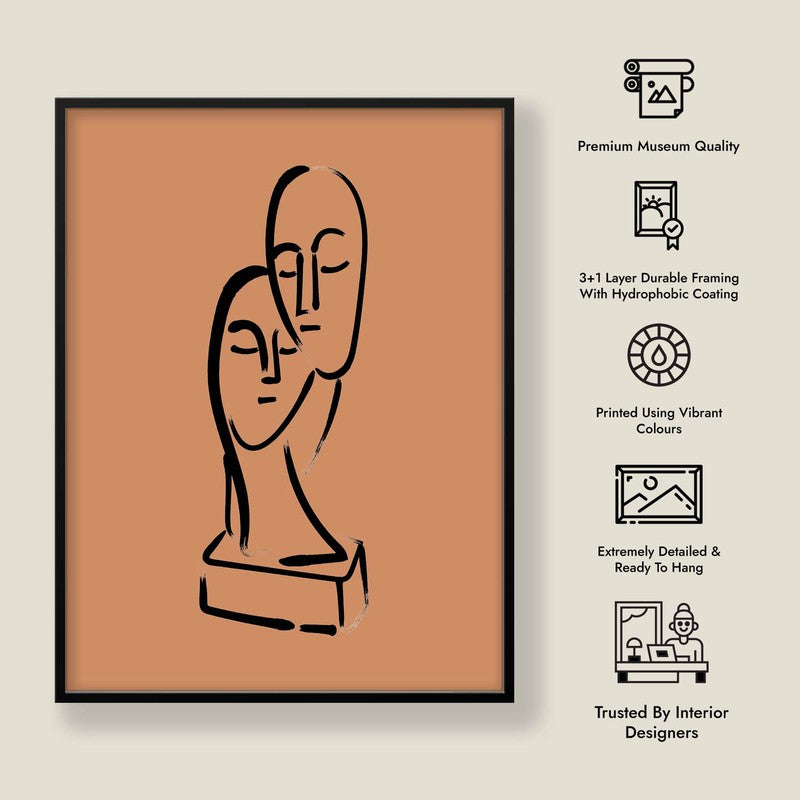 Two Souls Archival Canvas Wall Art - Black Frame media 8
