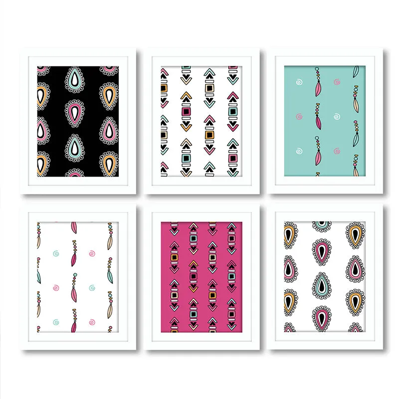 Modern Motifs Wall Art With Frame - Set Of Six media 5