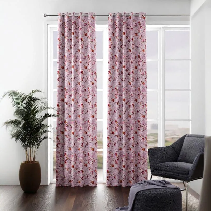 Pritha Floral Curtain - Set Of Two media 1