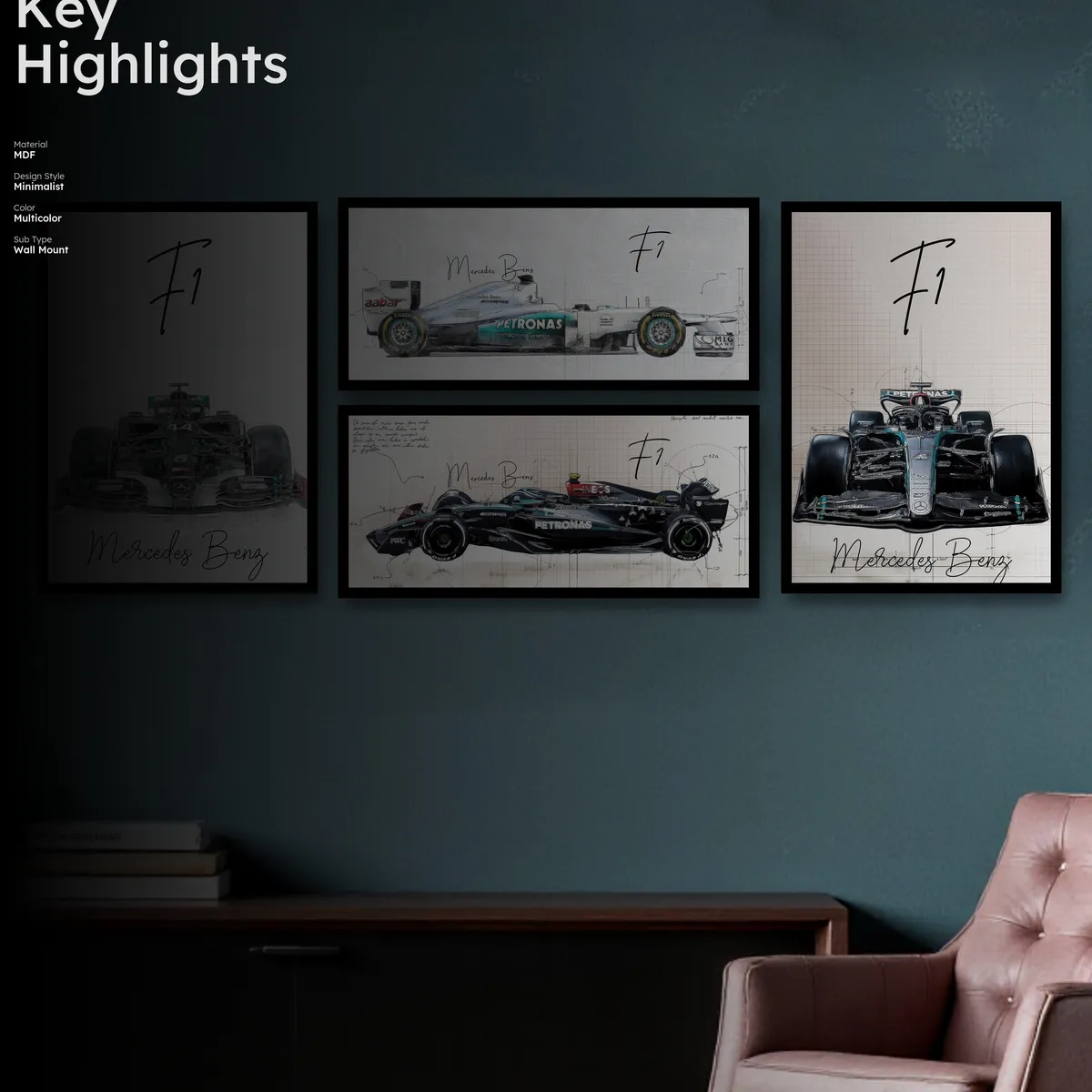 Motorsport Elite Wall Art - Set Of Four media 2