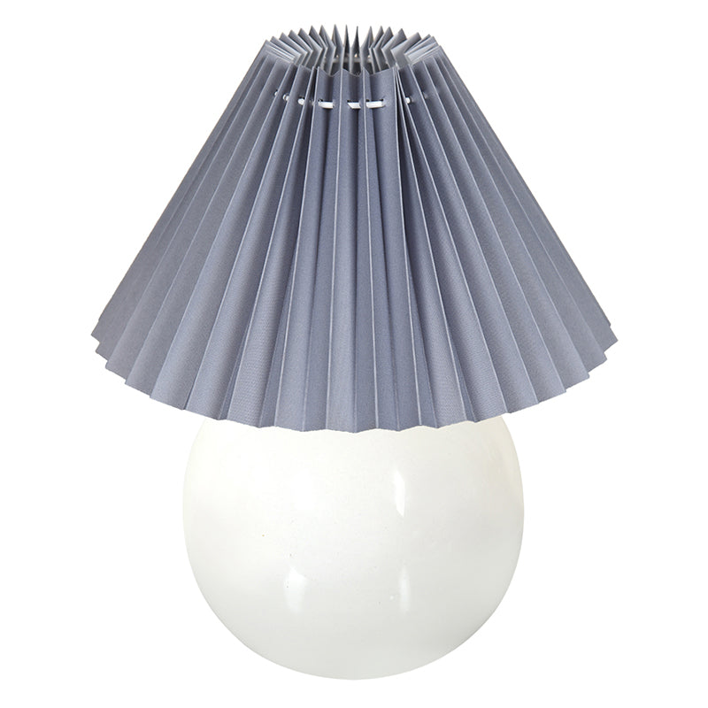 Ibex Pleated Fabric Table Lamp - Grey,White media 3