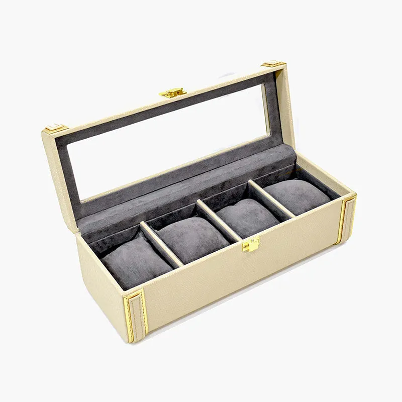 Tisquo I Faux Leather Watch Organizer - Ivory media 6