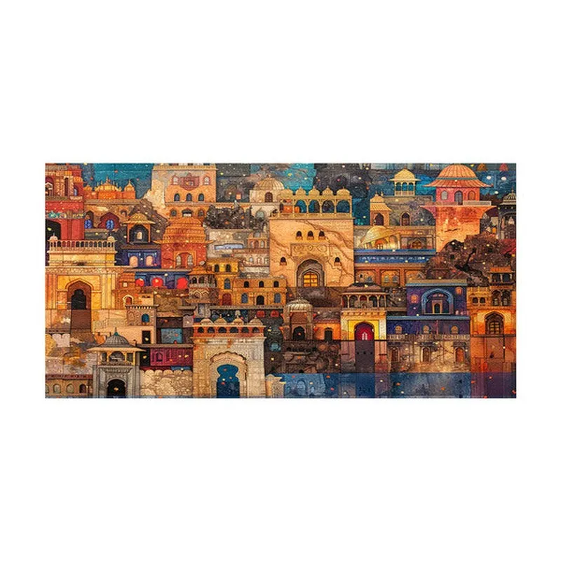 Indian Mughal Urban Charm Poly Canvas Wall Painting media 4
