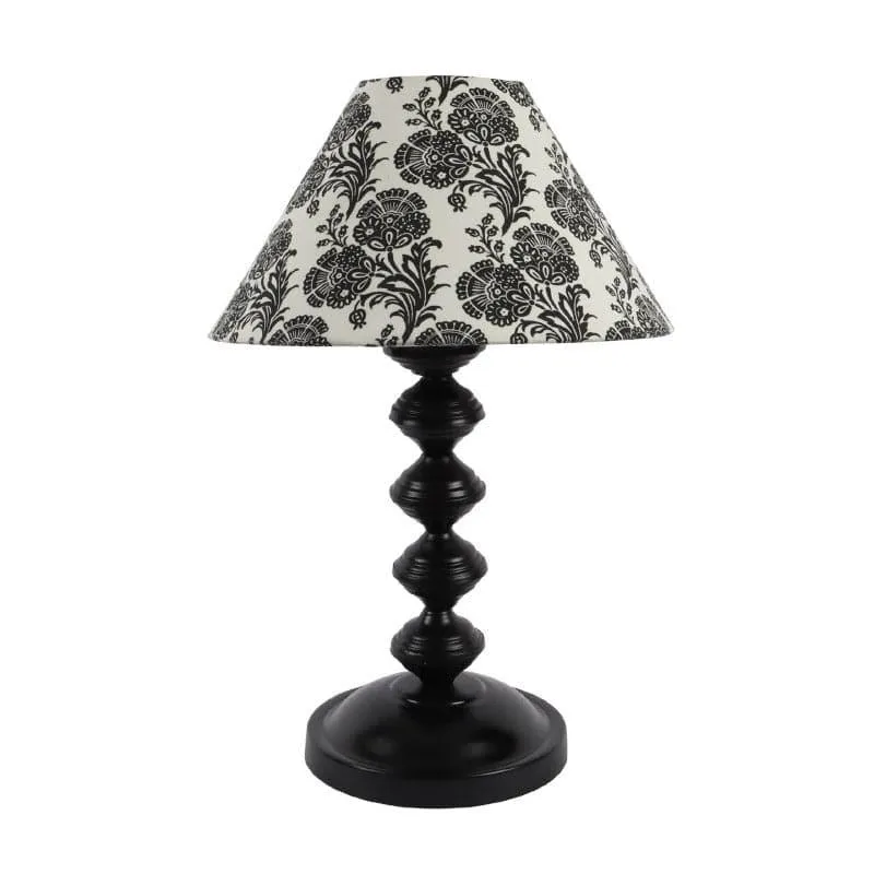 Filigree Vendora Fabric Table Lamp - Black,White media 4