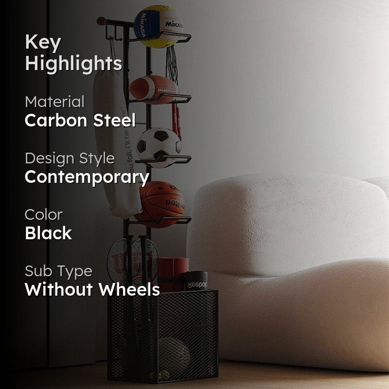 Velora Ball Carbon Steel Storage Rack - Black media 2