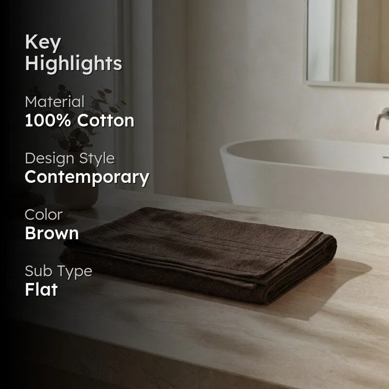 Monte Carlo Clean Wrap Pure Cotton Bath Towel - Dark Brown media 2