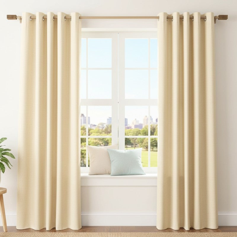 Cedar Etch Extendable 1" Single Curtain Rods With Square Finial & Brackets media 4