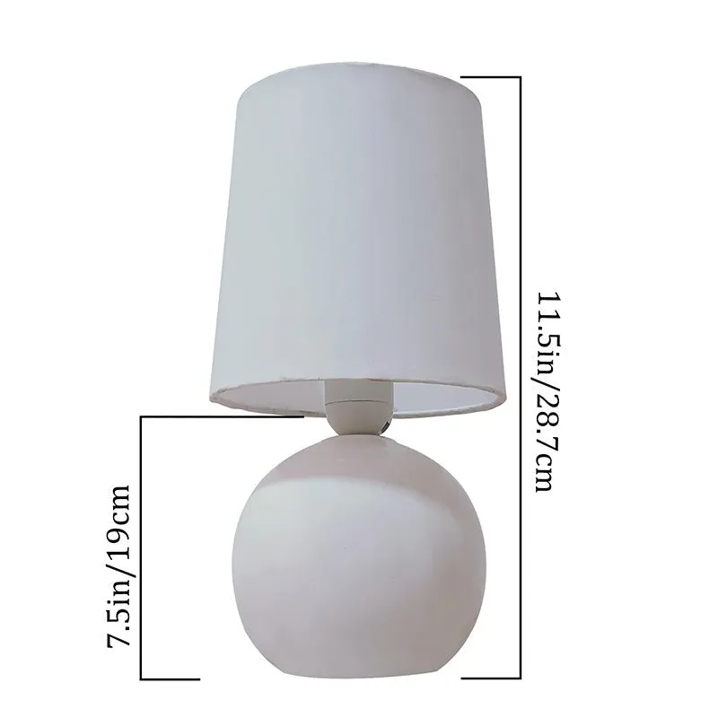 Ibex Orb Ceramic Fabric Table Lamp - White media 7