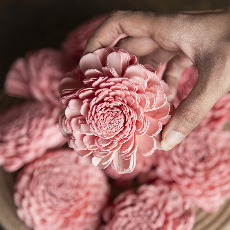 Fleura Sola Wood Flower (Pink) - Set Of Ten media 4
