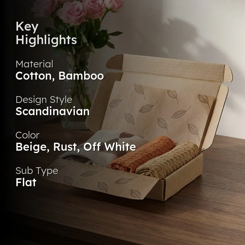 Heritage Bamboo Cotton Hand Towels with Box - Set Of Three media 2