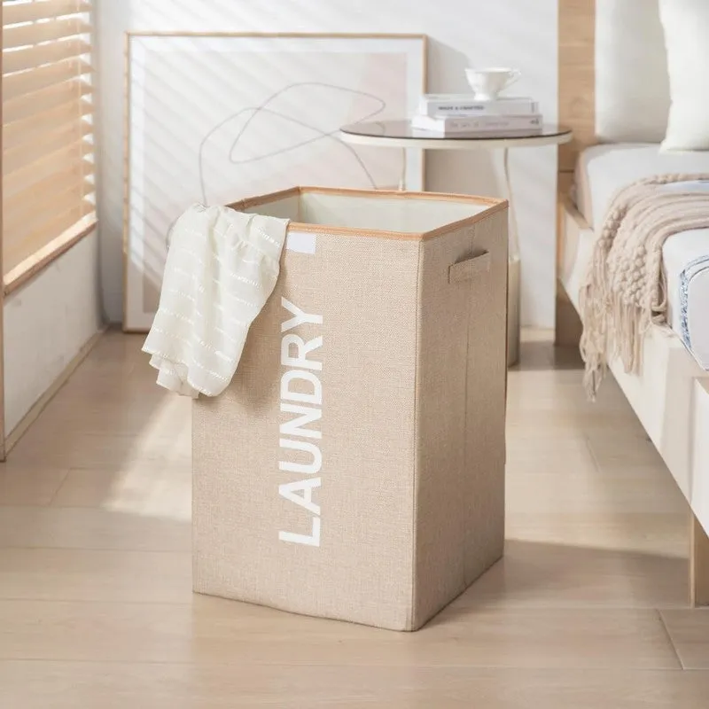 Wash Dock Jute Laundry Basket - Beige media 1