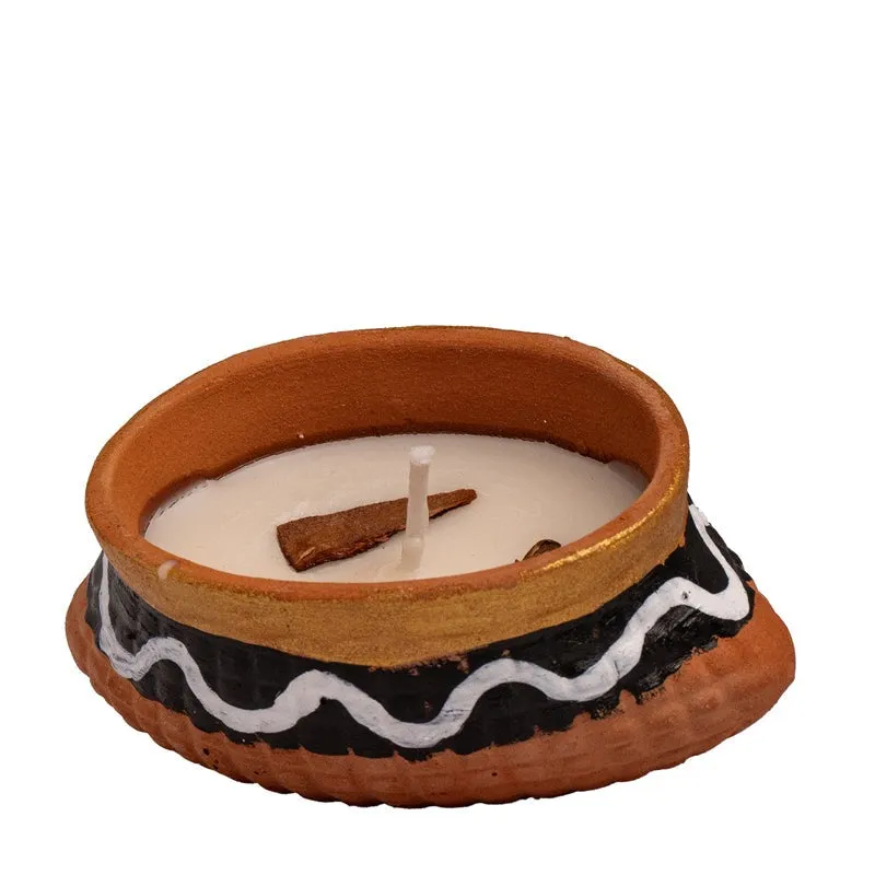 Row Boat Handpainted Cinnamon Scented Candle - Set Of Four media 5