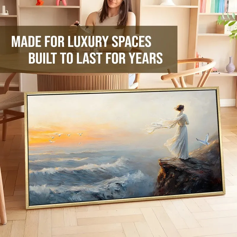 Horizon Whispers Canvas Wall Painting With Frame media 5