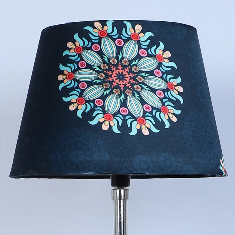 Toile Printed Tripod Mango Wood Table Lamp - Multicolor media 4
