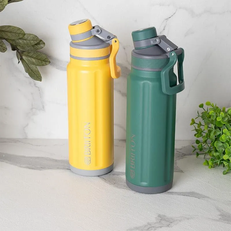 Aqua Alchemy Hot & Cold Thermos Water Bottle (Yellow & Green, 750 mL Each) - Set Of Two media 1