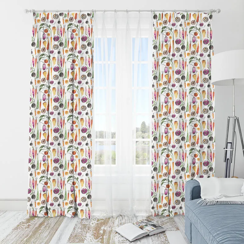 Veggie Print Translucent Curtain media 3