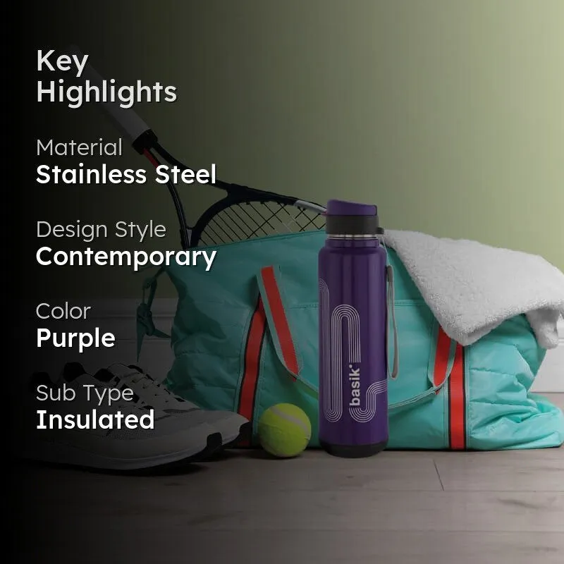 Neve Insulated Bottle (Purple) - 500 mL media 2