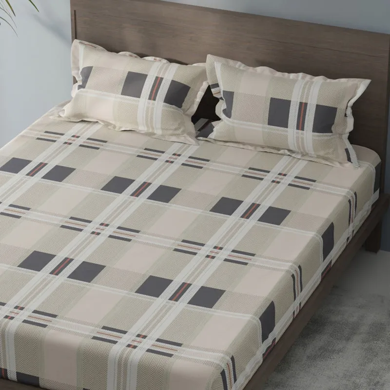 Check Mate Single Microfiber Bedsheet - 120 GSM media 5