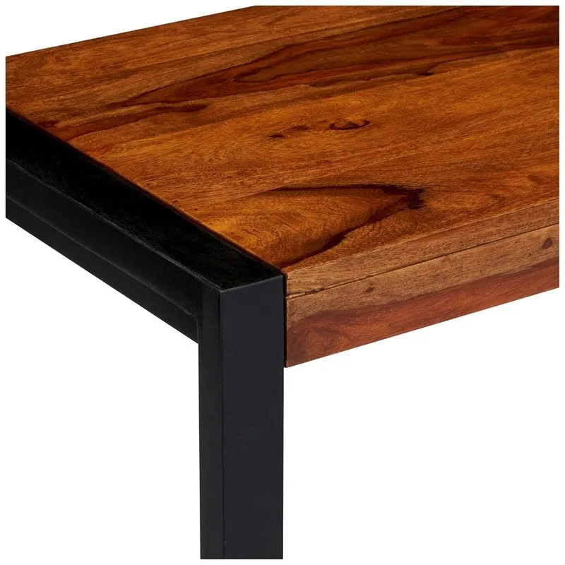 Zavex Sheesham Wooden Center Table - Brown,Black media 8