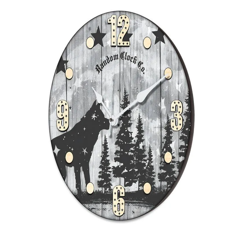 Sveglia Analog Wooden Wall Clock media 5