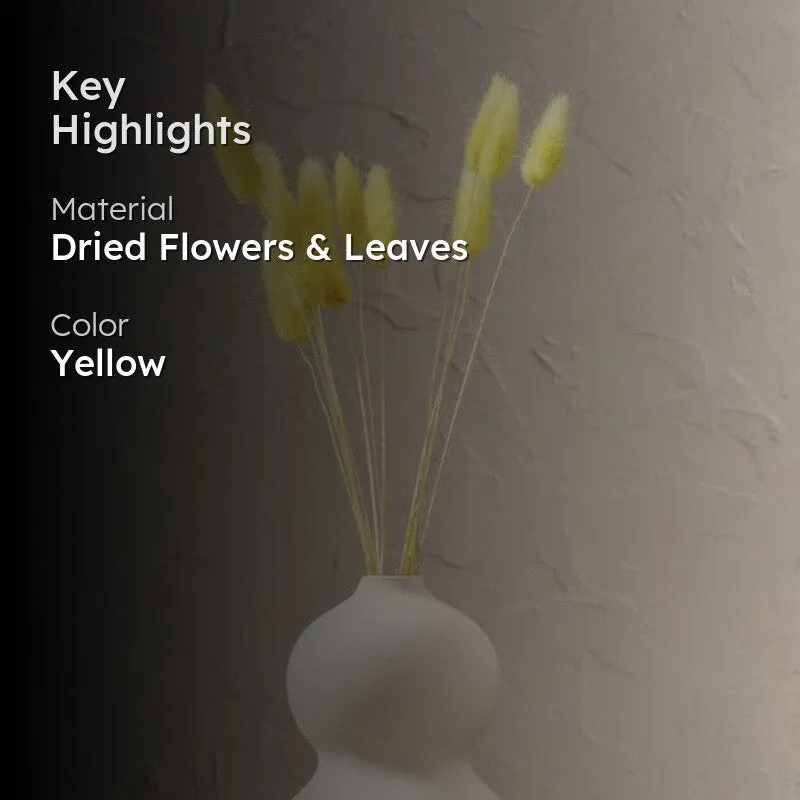 Bucky Dried Bunny Tail Stick (Yellow) - Set Of Fifteen media 2