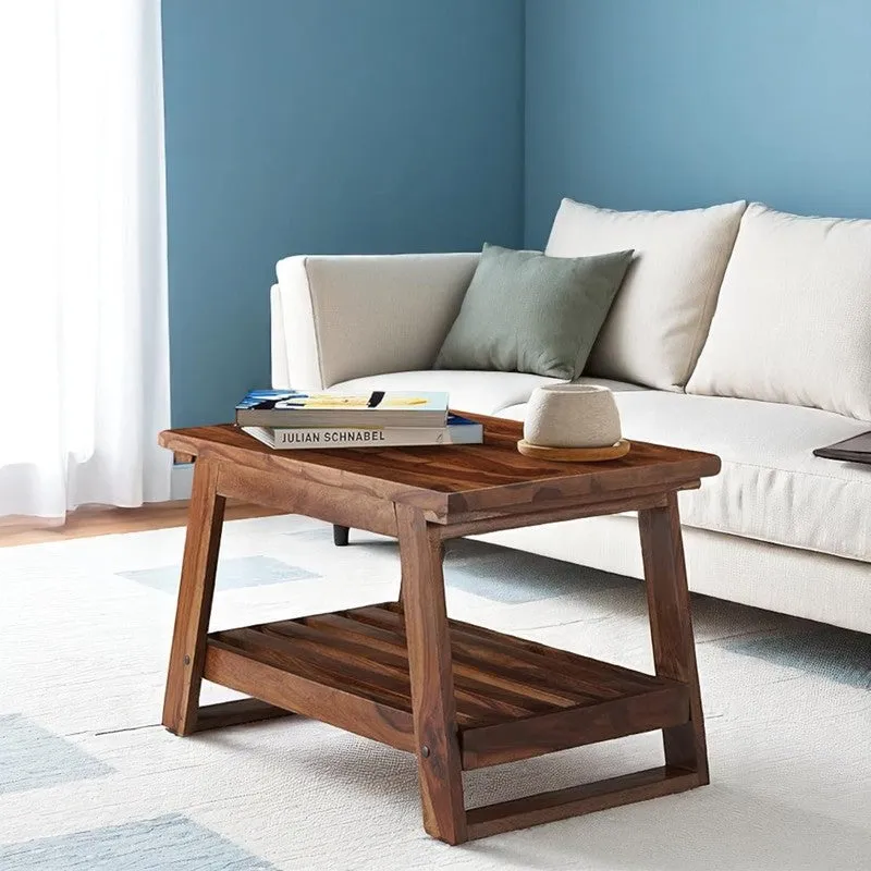 Axeron Sheesham Wooden Center Table - Brown media 1