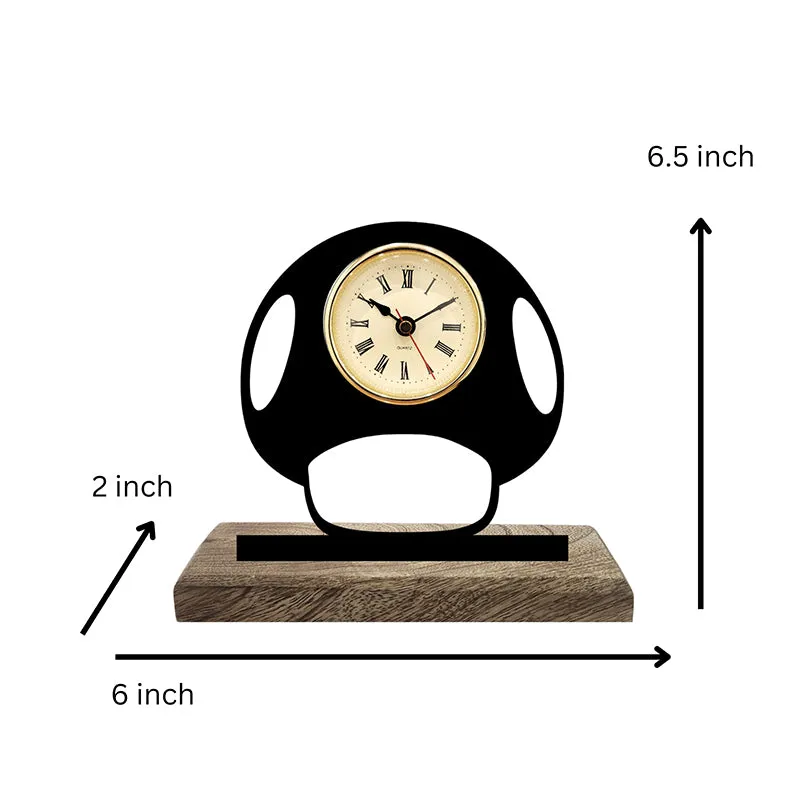 Dark Dial Analog Table Clock media 5