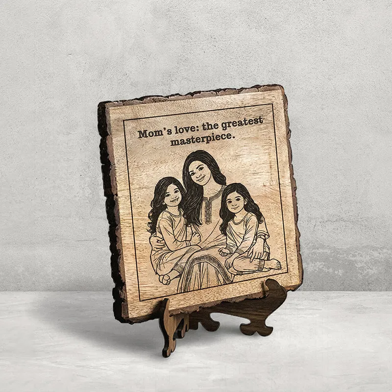 Mother's Love Is A Masterpiece Wood Showpiece - Square media 3