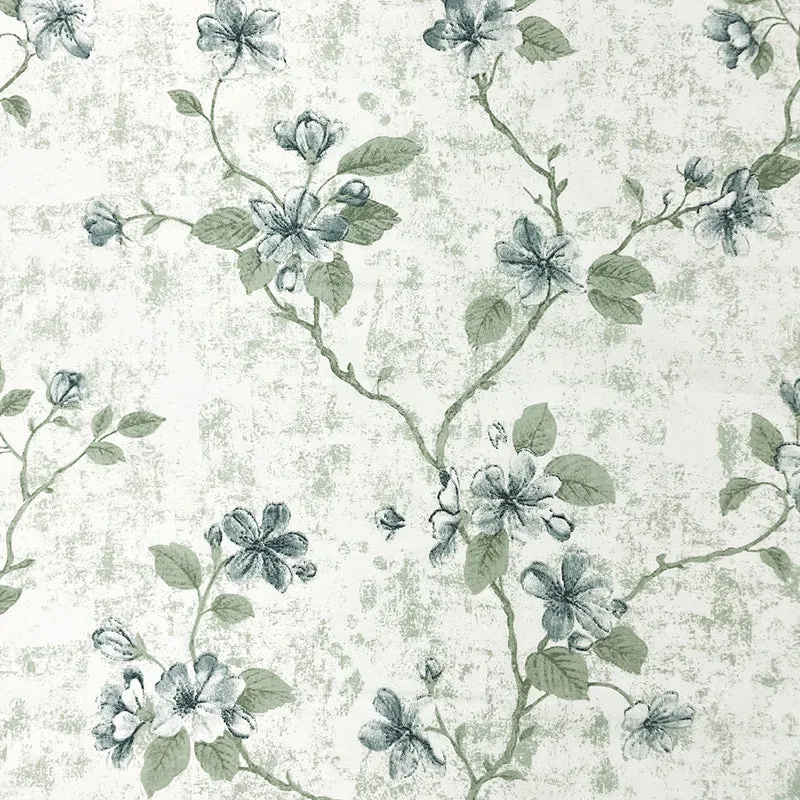 Swayam Hanami Floral Cotton Bedsheet (Blue) - 250 TC media 3