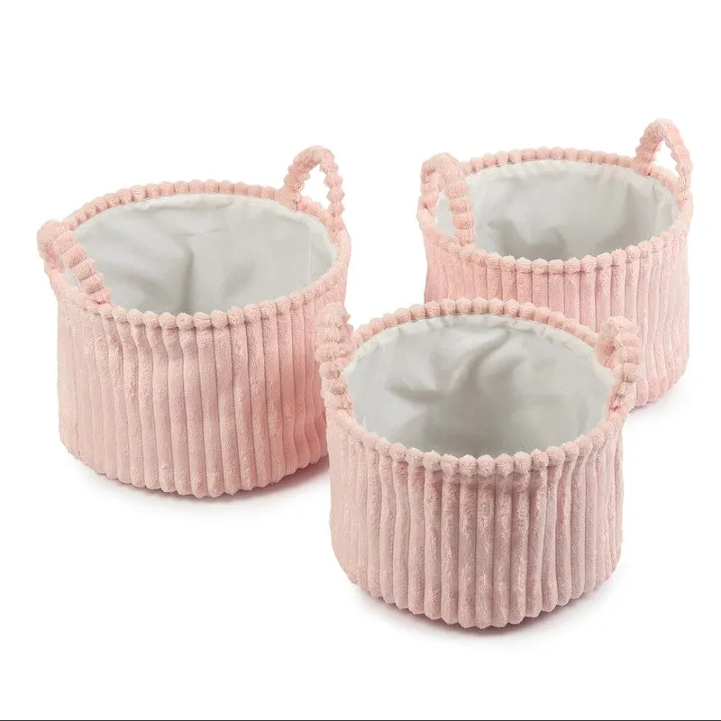 LineNest Fabric Storage Basket (Pink) - Set of Three media 4