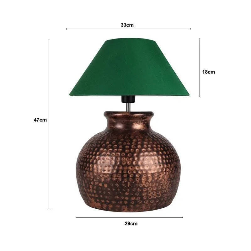 Girisha Fabric Table Lamp - Green,Bronze media 5