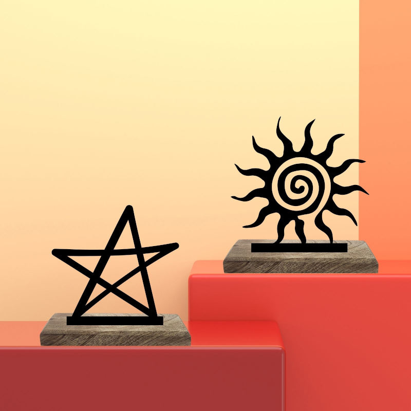 Stellar Radiance Solar Brilliance Showpiece - Set Of Two
