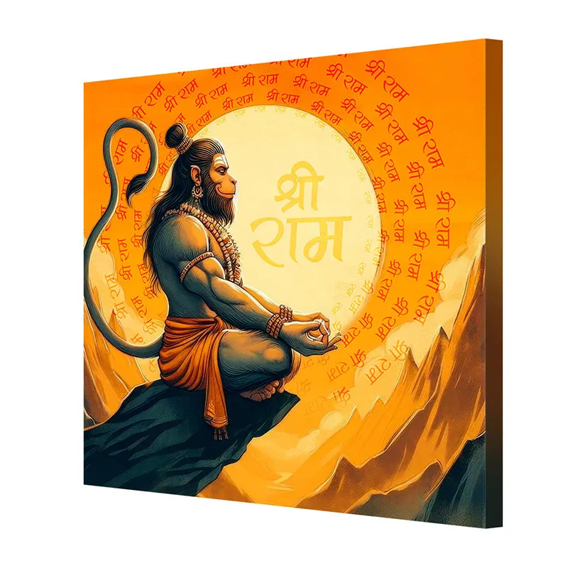 Anjaneyudu Wall Painting media 5