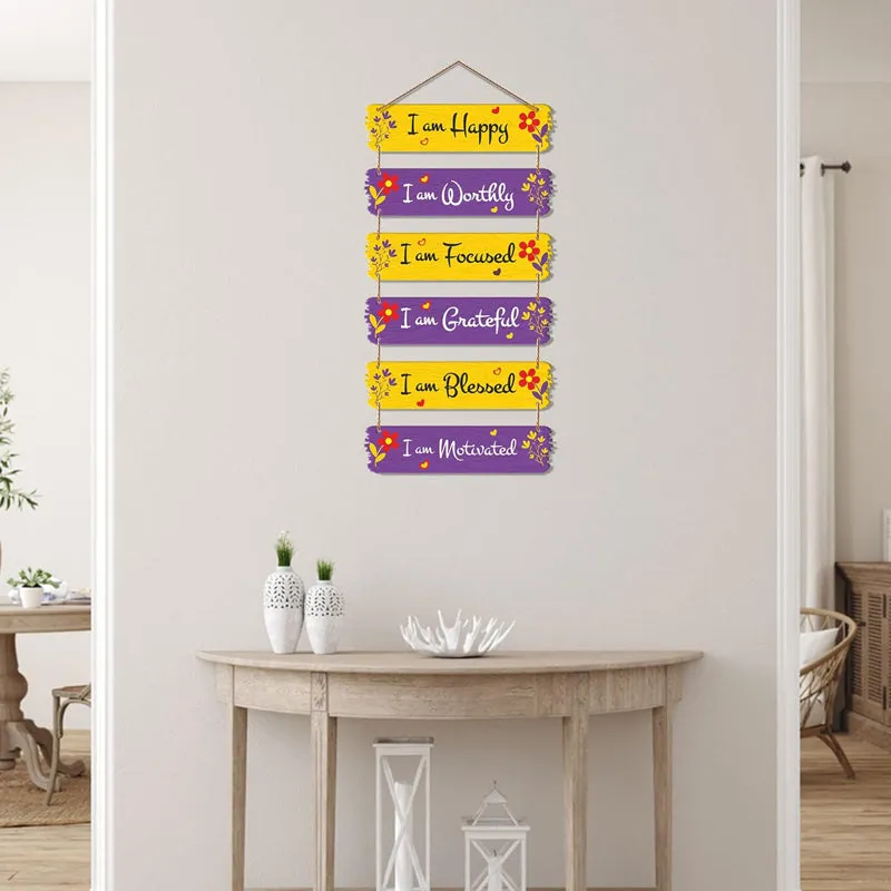 Happy Quotes Polyester & MDF Wall Hanging media 3