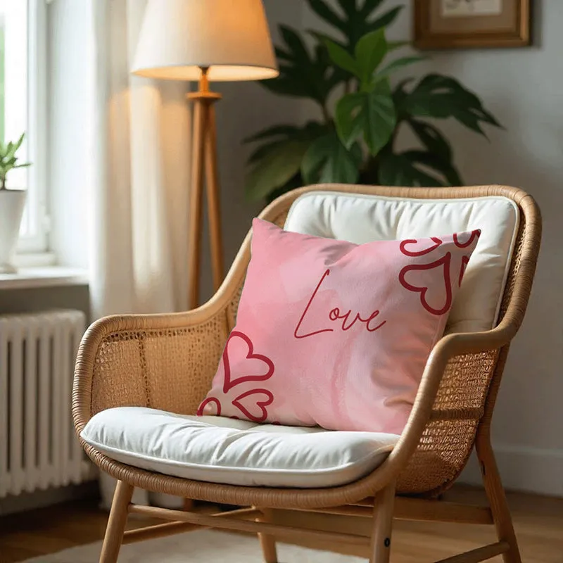 Ros "Love" Printed Velvet Cushion Cover media 6