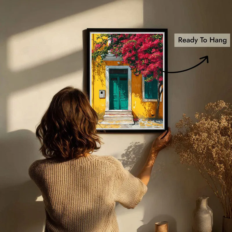 Garden Escape Canvas Wall Painting - Black Frame media 7