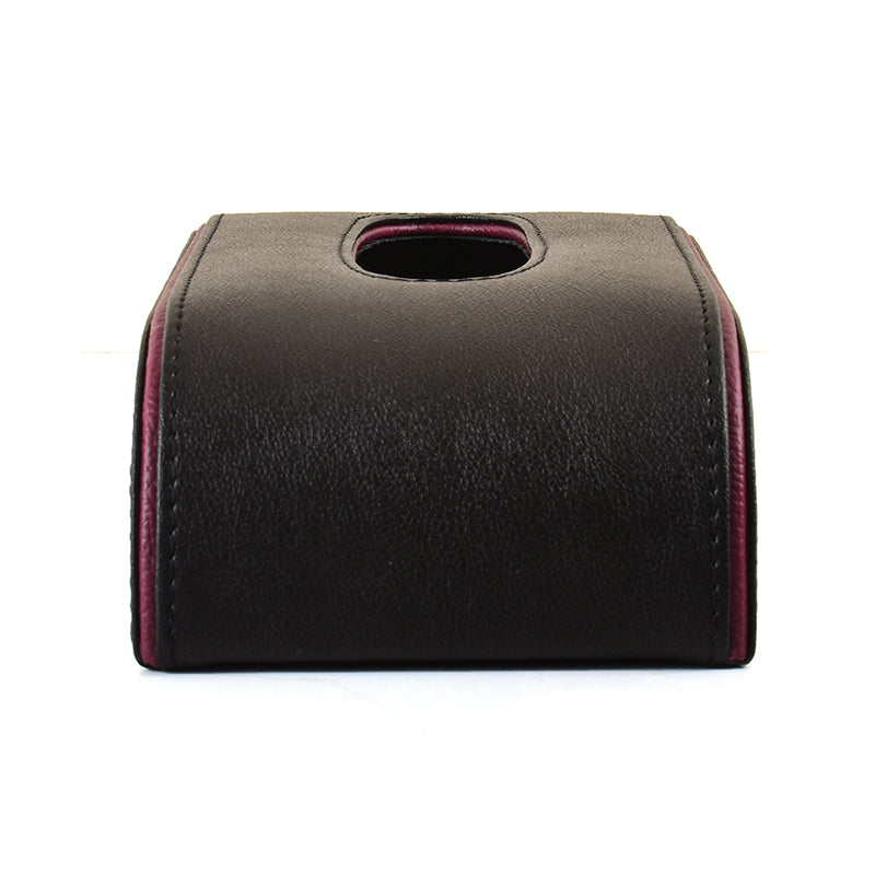 Tisca Curve Faux Leather Tissue Box - Black media 6