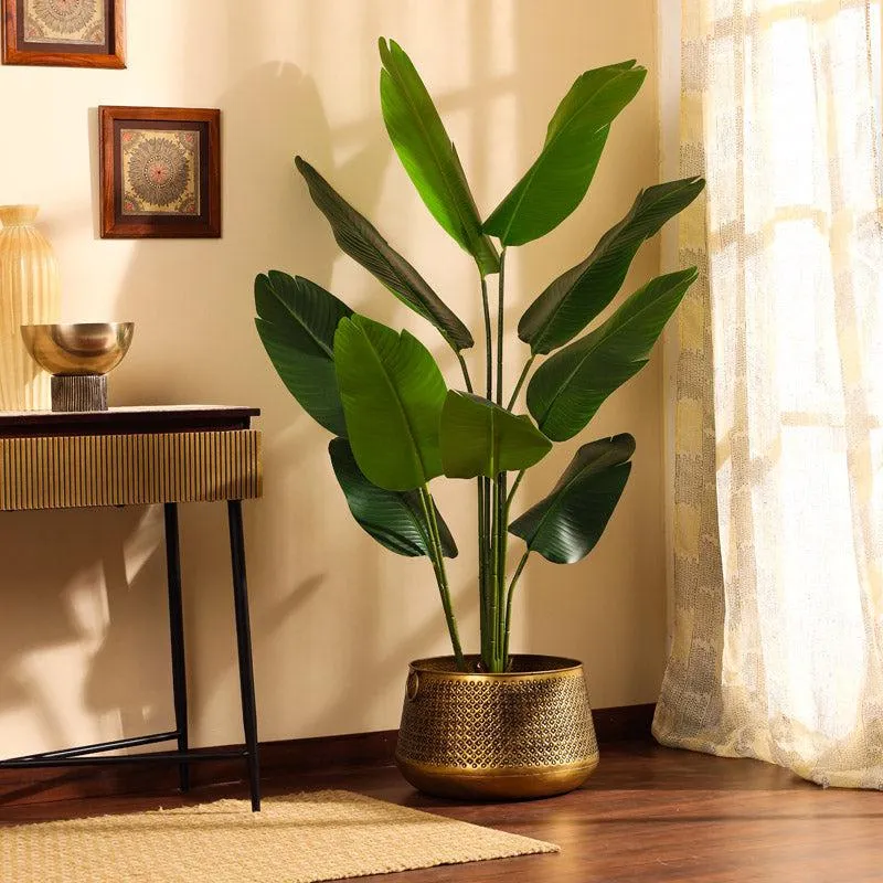Artificial Realistic Banana Plant With Black Plastic Pot - 5.2 Feet media 3