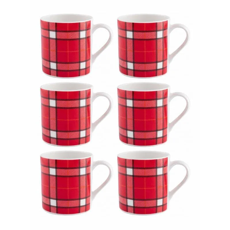Sonaki Grid Bone China Tea Cup (220 mL Each) - Set of Six media 3
