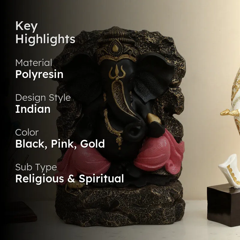 Divine Ganesha Noir Showpiece media 2