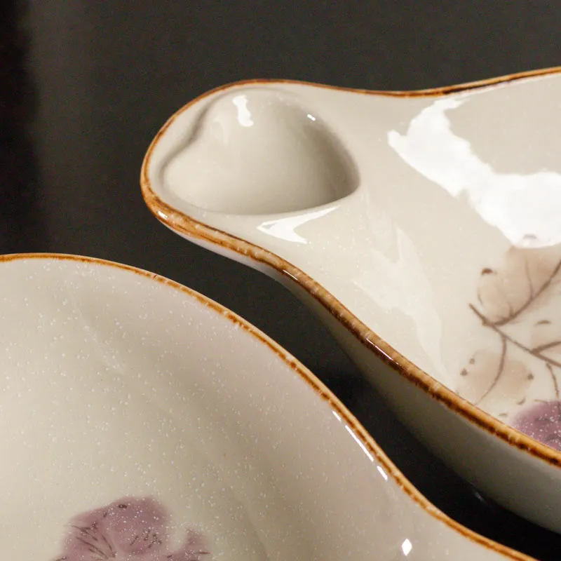 Dual Section Rustic Edge Serving Bowl(700 mL) - Set Of Two media 5